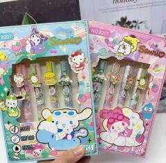 Toptan 6lı Sanrio Kuromi Tasarımlı Uçlu Kalem Kutulu