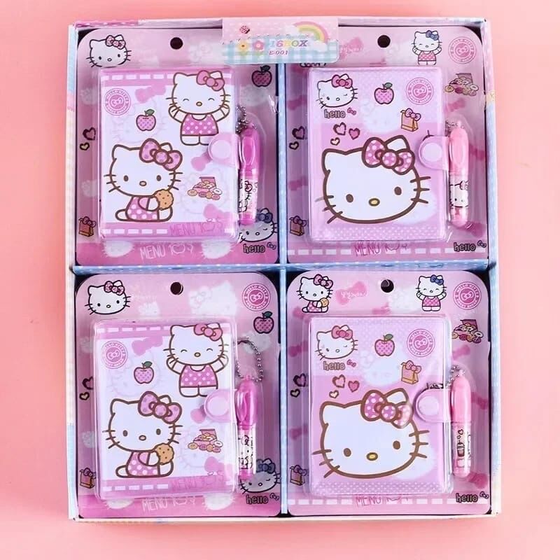 Toptan Hello Kitty Defter ve Kalem Seti Anı Not Defteri 16 Adet