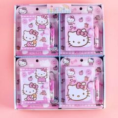 Toptan Hello Kitty Defter ve Kalem Seti Anı Not Defteri 16 Adet